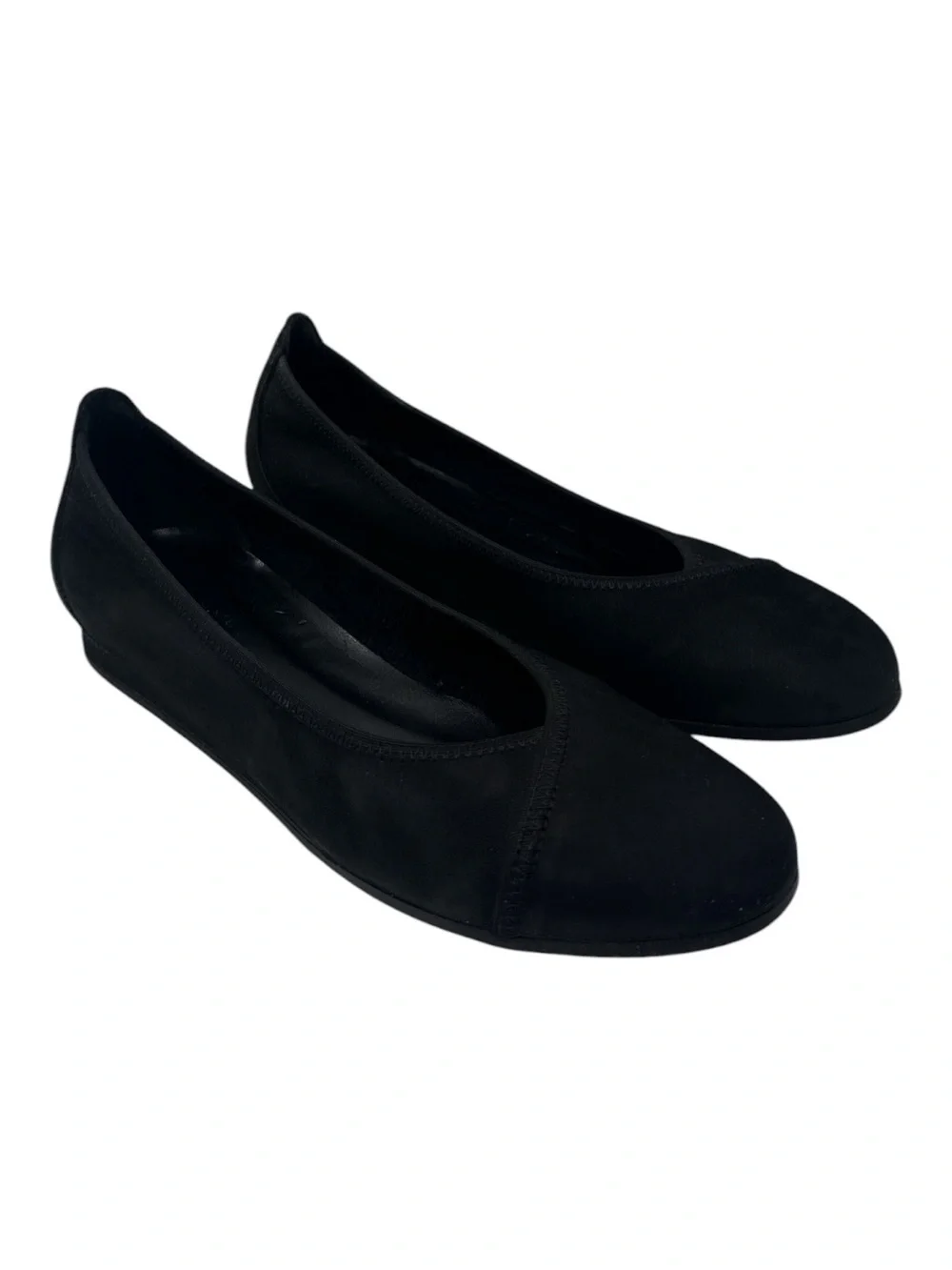 Sesto Meucci black Suede Leather Women Ballet Flat Shoes Sz US 8.5 M